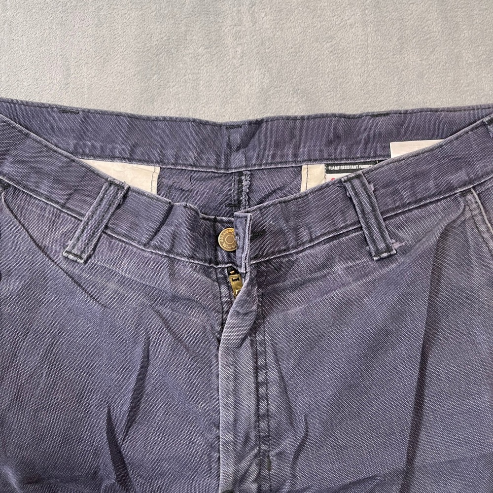 Workrite FR Navy Blue Cargo Work Pants Mens 34 Westex UltraSoft NFPA 2112 CAT 2 - Picture 5 of 10